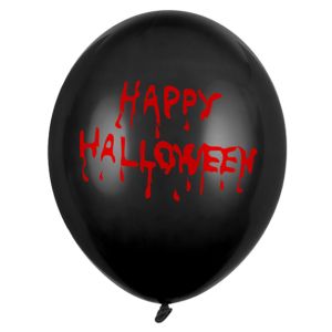 Μπαλόνια τρομακτικά Happy Halloween μαύρα 12 ιντσών 15 τεμάχια